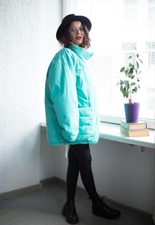 VINTAGE 80'S MINT GREEN WINTER PUFF COAT