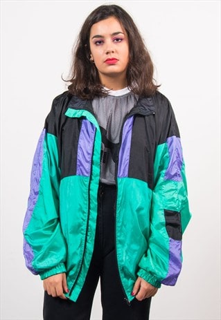 90's Vintage Colourblock Shellsuit Tracksuit Jacket | The Vintage Scene ...