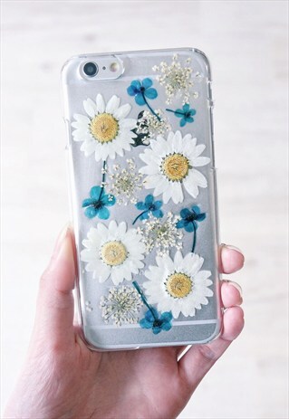 HANDMADE REAL PRESSED FLOWERS PHONE CASE