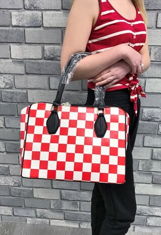 RED & WHITE CHECKERED BAG