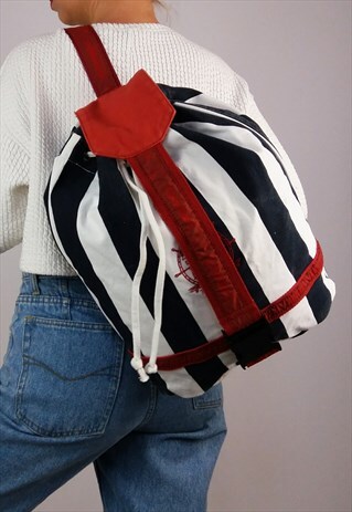 VINTAGE 80'S HEAD CANVAS BUCKET BAG / TRAVEL BACKPACK