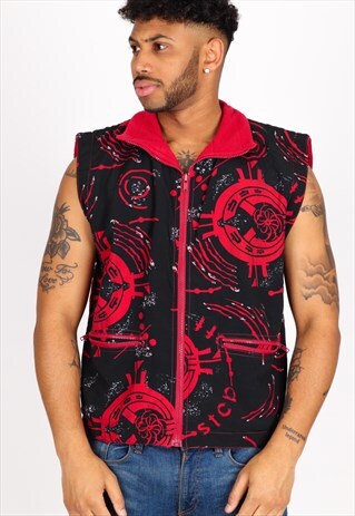 VINTAGE REVERSIBLE FLEECE GILLET JACKET NJ1203