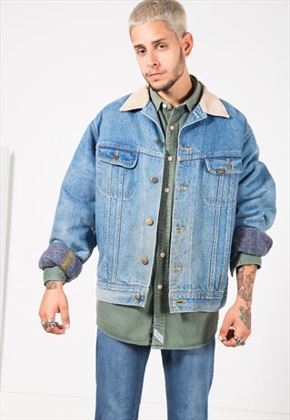 VINTAGE 80S LEE BLANKET DENIM JACKET / S0148