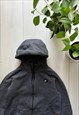 NIKE TRAINING ZIP HOODIE GRAY PATCH LOGO TECH FLEECE