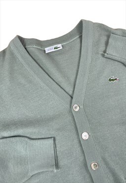 Lacoste chemise Vintage 80s Pale green cardigan 