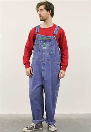 VINTAGE LIBERTY BLUE DENIM DUNGAREES