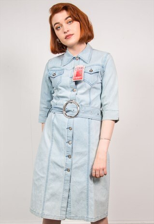 VINTAGE 90'S DENIM MIDI DRESS