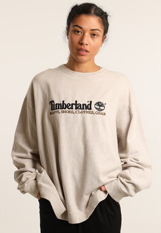 VINTAGE TIMBERLAND EMBROIDERED SPELLOUT SWEATSHIRT