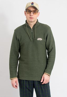 High neck sweatshirt in green Weird Fish men size S