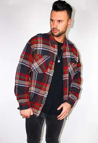 VINTAGE PLAID FLANNEL SHIRT
