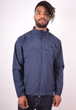 CHAMPION MENS VINTAGE JACKET SMALL NAVY BLUE 90S