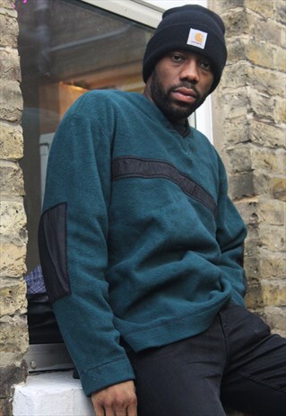 RETRO / 90'S / GREEN V-NECK SWEATSHIRT