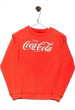 Vintage Coke Sweatshirt Enjoy Coca-Cola Print Red