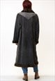 70S WOMAN FUR LINED SUEDE COAT WOMEN VINTAGE COAT 5320