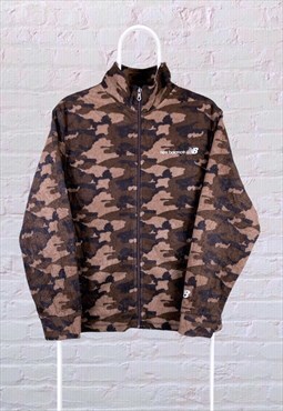 Vintage New Balance Camouflage Fleece Jacket Medium 
