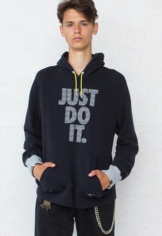 VINTAGE BLACK NIKE HOODIE SWEATSHIRT