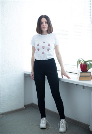 VINTAGE 80'S BLACK CARROT TROUSERS