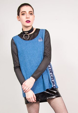 KAPPA VINTAGE 90'S BLUE TAPE DETAIL VEST T-SHIRT