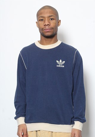 VINTAGE ADIDAS LOGO SWEATSHIRT BLUE