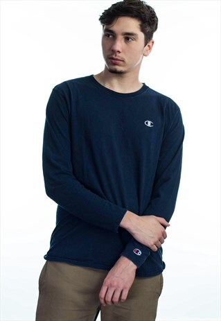 VINTAGE CHAMPION LOGO T-SHIRT 90S M 9.4