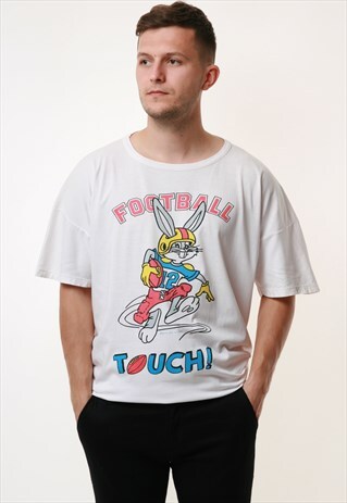 1985 WARNER BROS VINTAGE GRAPHIC PRINT COTTON T-SHIRT 17799