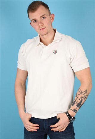 VINTAGE MONCLER T-SHIRT IN WHITE NT23