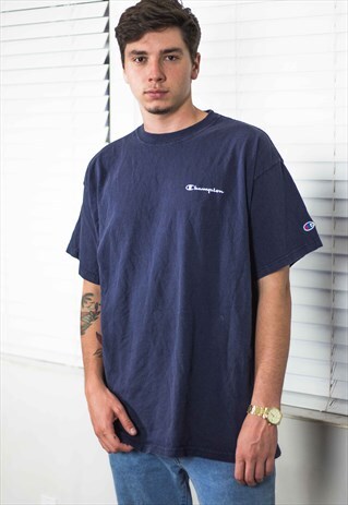 VINTAGE CHAMPION T-SHIRT LOGO 90S X 10