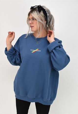 G&G UNISEX INDIGO MULTI LINES SWEAT