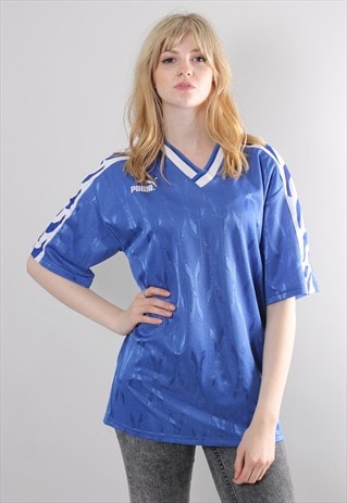 VINTAGE 90S PUMA BLUE SPORTS TOP
