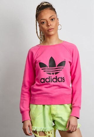 VINTAGE 90'S ADIDAS PINK SWEATSHIRT