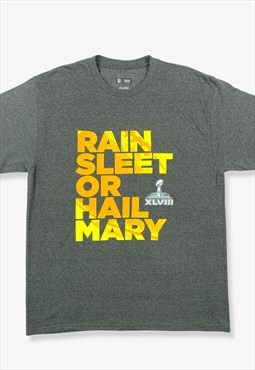 Vintage nfl super bowl xlviii rain sleet t-shirt l BV13664