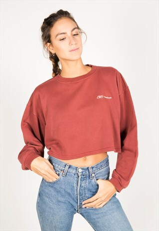 VINTAGE 90S REEBOK CROP SWEATSHIRT/ R461