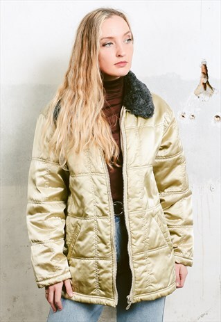 VINTAGE 90S GOLD PUFFER JACKET