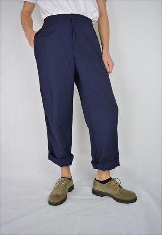 VINTAGE DARK BLUE CLASSIC REGULAR TROUSERS