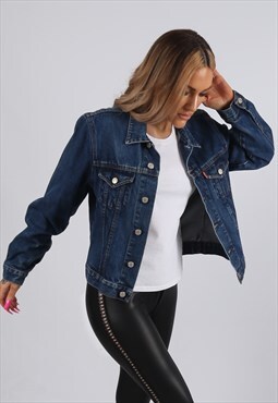 Vintage Denim Jacket HIGHLANDS Fitted UK 10 S (BB3H)