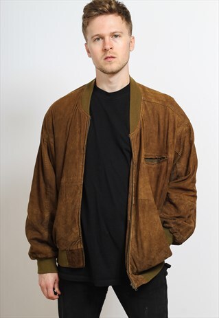 VINTAGE SUEDE BOMBER JACKET