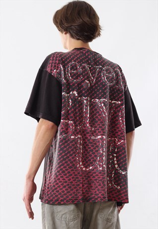 VINTAGE NIKE JUST DO IT TEE 90S BLACK BIG LOGO PRINTED