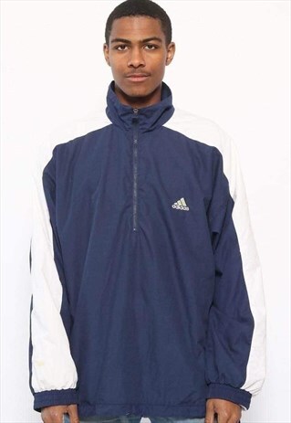 VINTAGE ADIDAS BIG LOGO TRACK JACKET BLUE