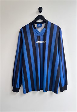 Vintage Umbro Longsleeve Striped Jersey Kit