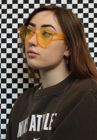 DREAMING RIMLESS TINTED SUNGLASSES IN YELLOW