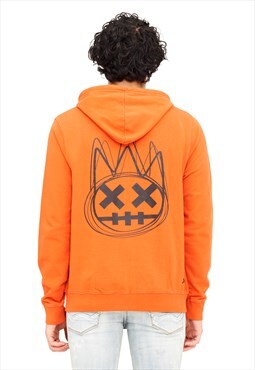 Lightweight french terry zip hoody in carrot