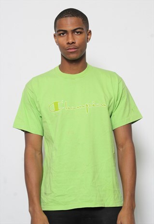 VINTAGE CHAMPION LOGO T-SHIRT GREEN