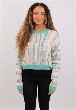Vintage Women's Forever 21 Coogi Style Multicolour Jumper