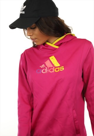 VINTAGE ADIDAS BIG LOGO POLYESTER SPORTS HOODIE