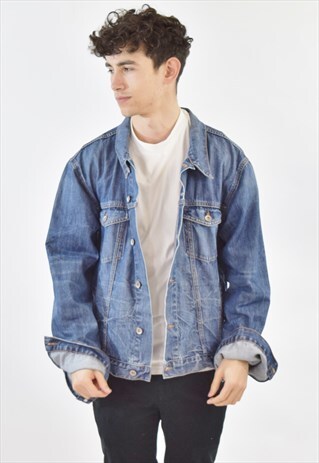VINTAGE 90S BLUE TOMMY HILFIGER DENIM JACKET