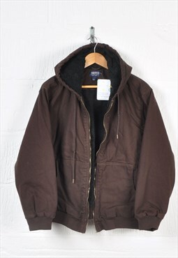 Vintage Workwear Active Jacket Sherpa Lined Brown Ladies L