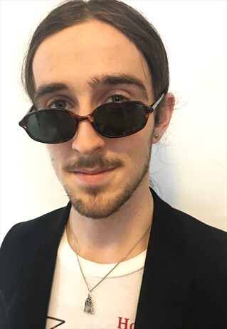 VINTAGE 90S RARE SLIM BROWN UNISEX SUNGLASSES