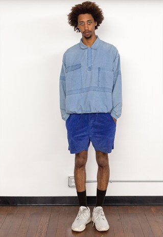 REYN SPOONER 80S 90S CLASSIC SURF BRIGHT BLUE CORDUROY SHORT