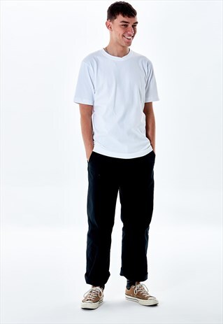 HEAVYWEIGHT SPLIT COLLAR SHORT SLEEVE T-SHIRT IN WHITE