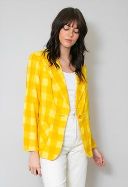 70's Althof Petit Paris Yellow Tuxedo Dagger Collar Jacket